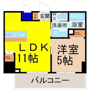 ロータス本陣通【7階】の間取り