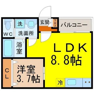 sucre fer(シュクルフェール)【3階】の間取り