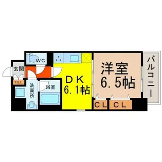 タウンコート御園【8階】の間取り