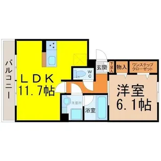 メゾンドリベルテII【1階】の間取り