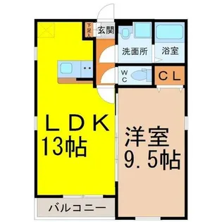 グランレーヴ大曽根II【1階】の間取り