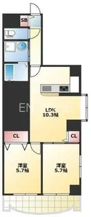 グランデージ清水谷【5階】の間取り