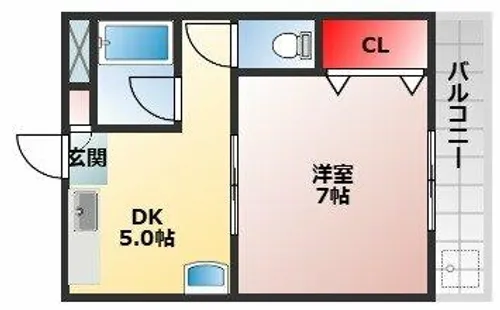 昌和鳳【3階】の間取り