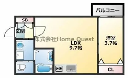 H-maison衣摺Ⅲ【2階】の間取り