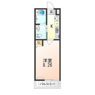 フラッティ毘沙門町【1階】の間取り