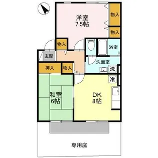 カムールヨシカワ【1階】の間取り