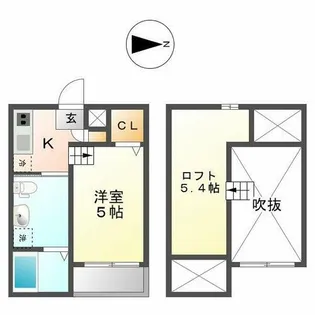 サンクマーレ福住【1階】の間取り