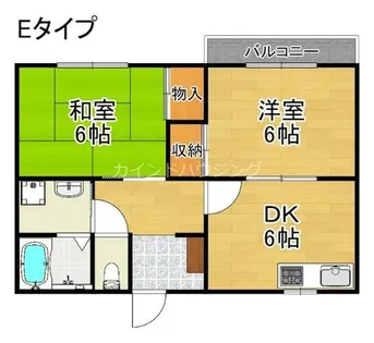 ハマダハイツ【2階】の間取り