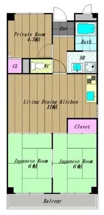 ドミール仲谷2号館【303号室】の間取り