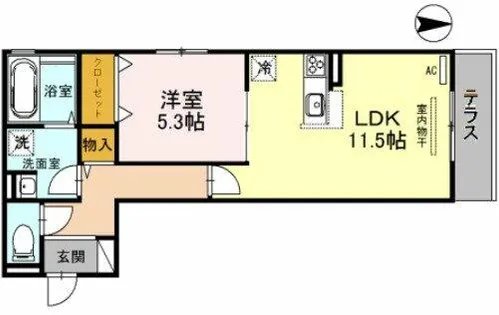 レオガーデン【1階】の間取り