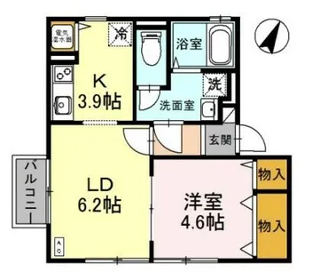 シャルマン八代【2階】の間取り
