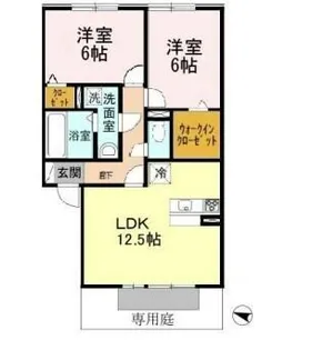 パインハイツ A棟【2階】の間取り