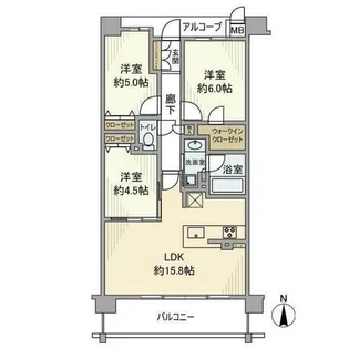 プレディア住吉甲南町【4階】の間取り
