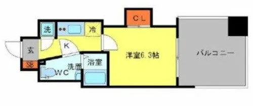 SERENiTE本町エコート【12階】の間取り