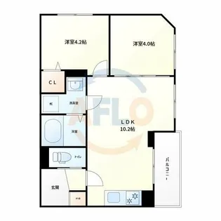 ズーノルーム都島本通【3階】の間取り