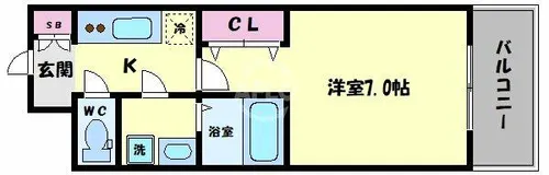 エスプレイス大阪城サウスコンフォート【12階】の間取り