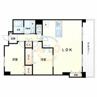 ISM大阪城公園【9階】の間取り