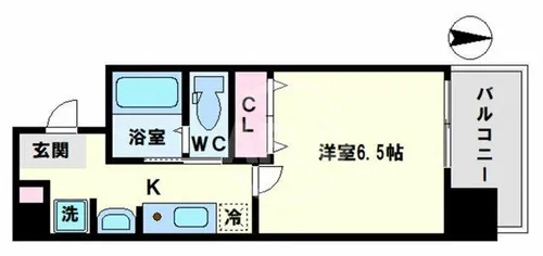 ルミナーレ天王寺【9階】の間取り