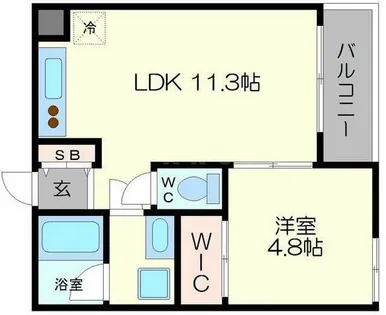 セイワ南堀江リバーレジデンスEAST【4階】の間取り