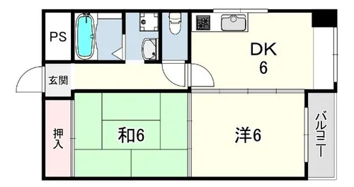 エバーグリーン2番館【4階】の間取り
