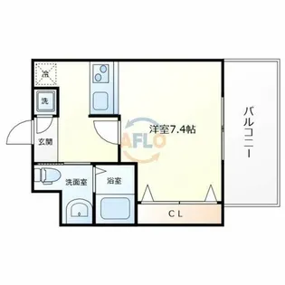 ヴァンクール城東【8階】の間取り