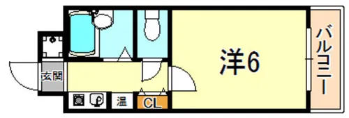 香川ハイツ御影イースト【2階】の間取り