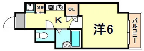 S-FORT神戸三宮北【7階】の間取り