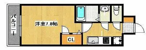 AXIS天神ノ森【4階】の間取り