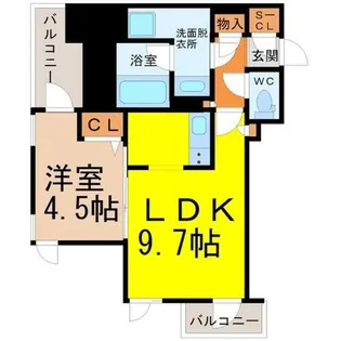 プレミアムコート葵【9階】の間取り