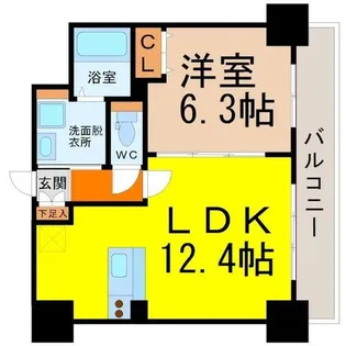 Flos北山王【8階】の間取り