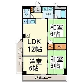 ファミール森後【4階】の間取り