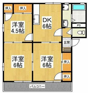 グリーンヒルズ藤沢台B【1階】の間取り