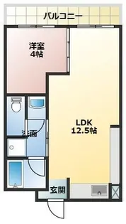 ウィズ富松2番館【3階】の間取り