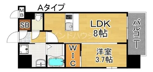 Luxe住吉公園【3階】の間取り