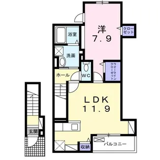 メゾンプラシード Ⅴ【2階】の間取り