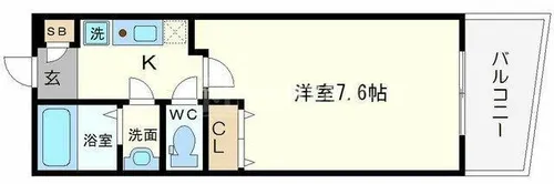 ルクレ阿波座レジデンス【8階】の間取り