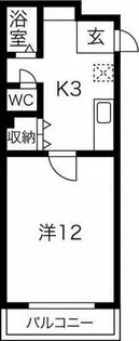 1Kの間取り画像