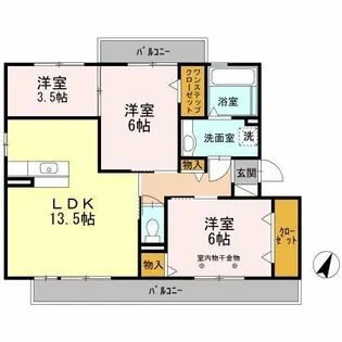 アーク小野【202号室】の間取り