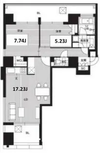 One Shinmachi【5階】の間取り