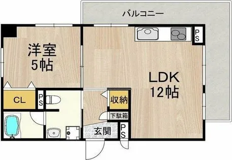フェルザ今宮戎【7階】の間取り