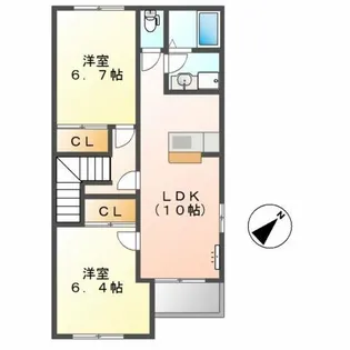 グリーンハイツ【2階】の間取り
