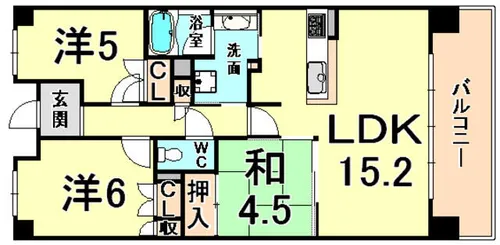 CFS尼崎出屋敷駅前ステーショングリーン【11階】の間取り