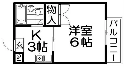 クレール白井【1階】の間取り