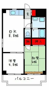 サンエコー高美【3階】の間取り