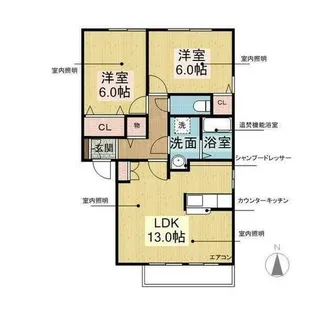 トークヴィレッジ V B棟【1階】の間取り
