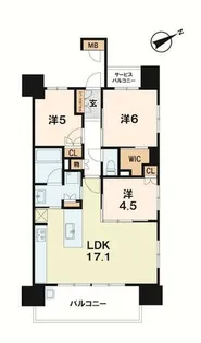 プレミスト堅田【2階】の間取り