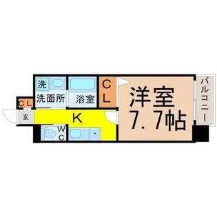 ブルームライフ八田駅前【8階】の間取り