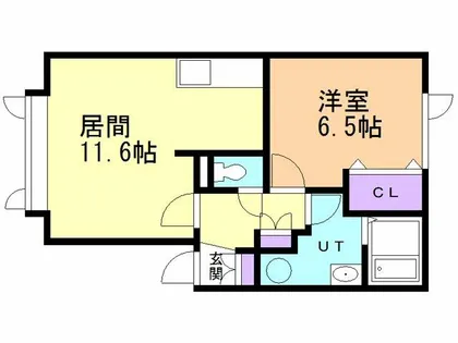 ベルン新生【105号室】の間取り
