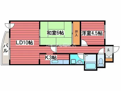 リバーヴィレッジ第1【1階】の間取り
