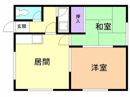 コーポちとせ【102号室】の間取り